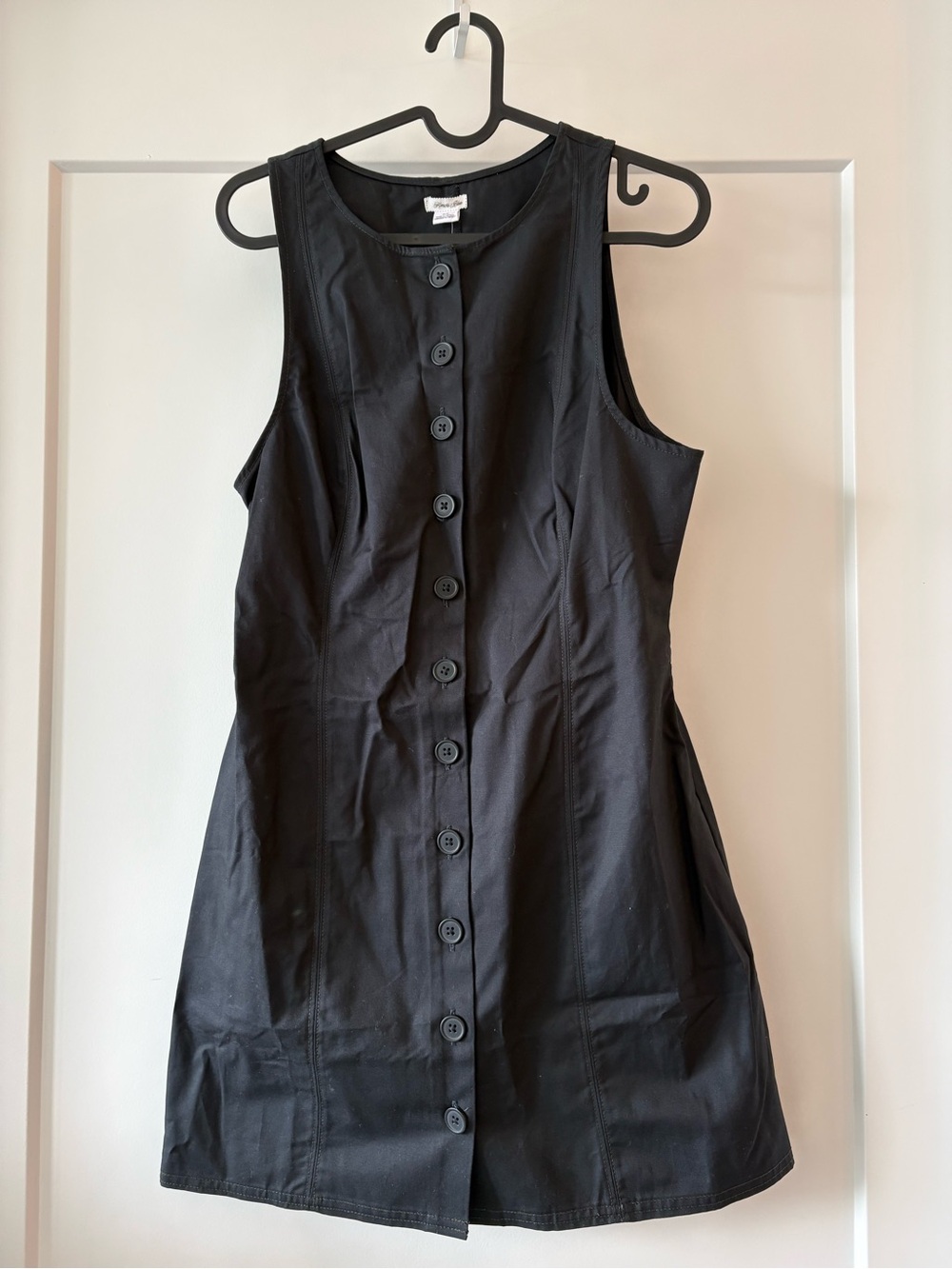 Urban Outfitters Black Button-Front Mini Dress